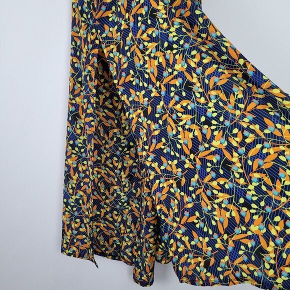 NWT Lularoe Joy Blue Floral/Vine Print Kimono Duster Vest Topper S - Picture 6 of 7